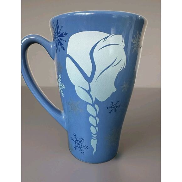 Disney Store Frozen Elsa Anna Tall Latte Coffee Drink Mug Cup Keep Calm Let Go - Picture 1 of 4
